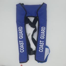 150N नौसेना ब्लू कोस्ट गार्ड Inflatable जीवन जैकेट 33g सीओ 2 सिलेंडर के साथ